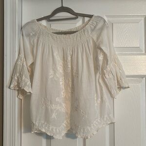 Ruby Yaya embroidered flowy top